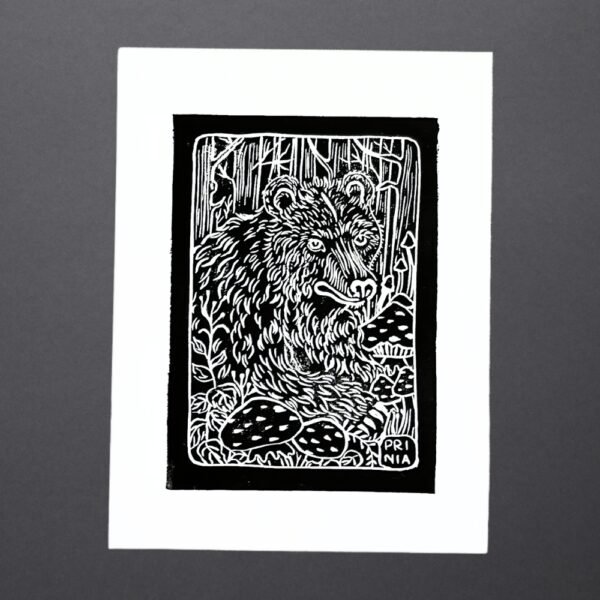 In The Forest original linocut prints, set of six - Image 7